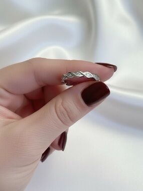 Sterling Silver Diamond Eternity Ring